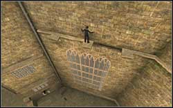 A bit upper you'll have to use Reparo to fix the gutter and broken shelf - Dumbledore's Army tasks, part 1 - I - Walkthrough - Harry Potter and the Order of the Phoenix - Game Guide and Walkthrough