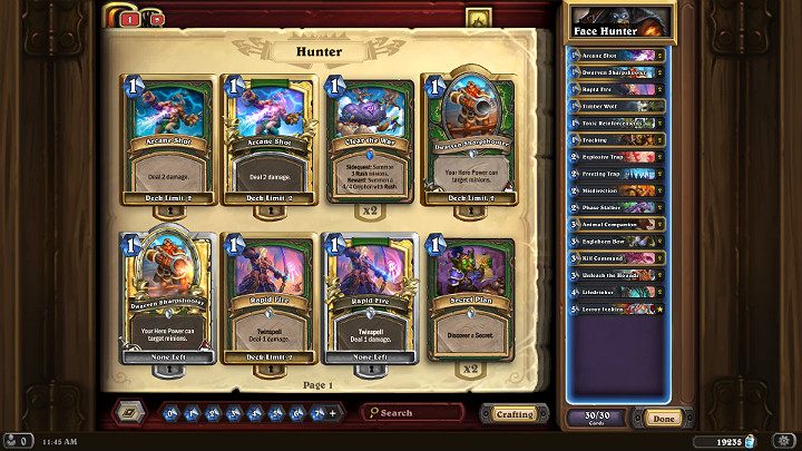 The deck for the Hunter class presented below has been specifically adjusted to the latest expansion set of Hearthstone - Descent of Dragons - Hunter - effective deck - Descent of Dragons - Descent of Dragons - Hearthstone: Heroes of Warcraft Game Guide