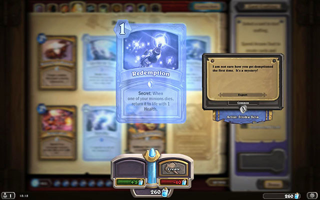 Crafting allows you to create any card which you desire - The Forge | The basics - The Basics - Hearthstone: Heroes of Warcraft Game Guide