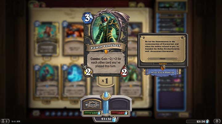 Edwin VanCleef is a unique Legendary minion available to Rogue - Rogue | Recommended deck of cards - Saviors of Uldum - Saviors of Uldum - Hearthstone: Heroes of Warcraft Game Guide