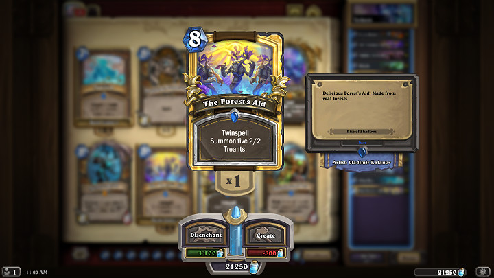 The biggest offensive force of the presented deck for Druid are tokens created by spells - Wispering Woods, Force of Nature, The Forest Aid - Druid | Recommended deck of cards - Saviors of Uldum - Saviors of Uldum - Hearthstone: Heroes of Warcraft Game Guide