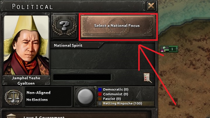 In the above screenshot, the national focus has not yet been specified - 10 simple steps for beginners - Basics - Hearts of Iron IV Game Guide