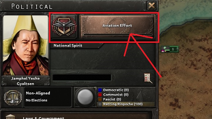 After you bring up the panel again, you notice that there is information provided on the button, concerning the focus that is currently being realized - 10 simple steps for beginners - Basics - Hearts of Iron IV Game Guide