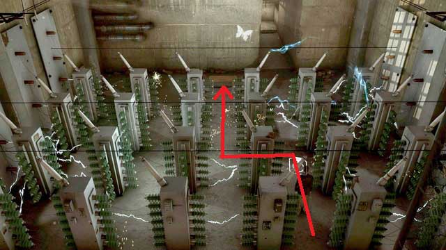 Look closely and you will see that there are huge sparkles on most of them, but few are sparkling much less - you can go between them - The Butterfly | Heavy Rain Walkthrough - Walkthrough - Heavy Rain Guide