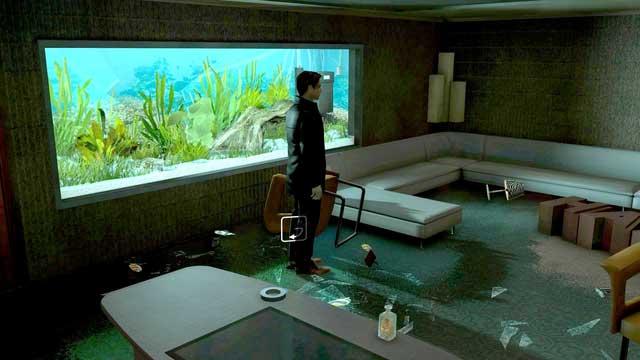 Pick up the glasses from the ground and thoroughly examine the room - you will find some valuable clues - Sexy Girl | Heavy Rain Walkthrough - Walkthrough - Heavy Rain Guide