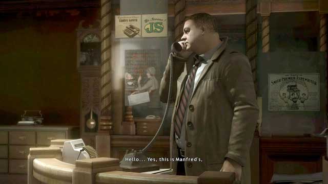 Pick up the black phone. Soon you will find the magnifier in the same place - Manfred & The Shark | Heavy Rain Walkthrough - Walkthrough - Heavy Rain HD Guide