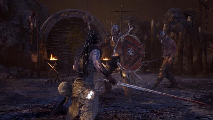 Kicking is the best way of dealing with shields. - Hellblade Senuas Sacrifice: First burning gate in Surts Realm - Surts Realm - Hellblade: Senuas Sacrifice Game Guide