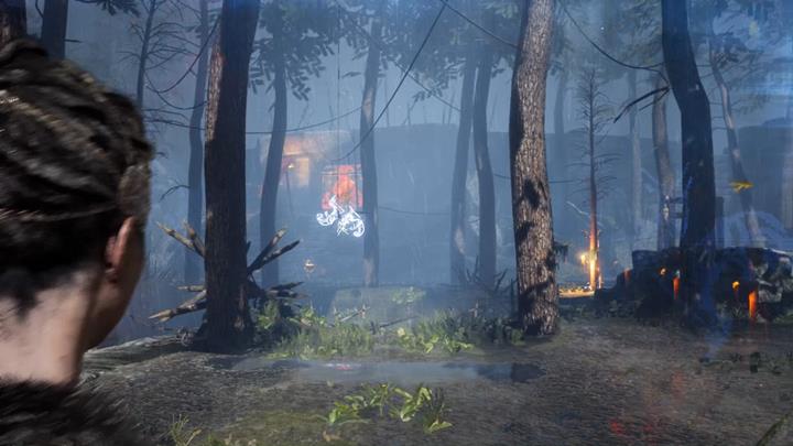 Take a few steps back from the door and make a symbol that will let you come through. - Hellblade Senuas Sacrifice: The third gate in Valravns Lair - Valravns Lair - Hellblade: Senuas Sacrifice Game Guide