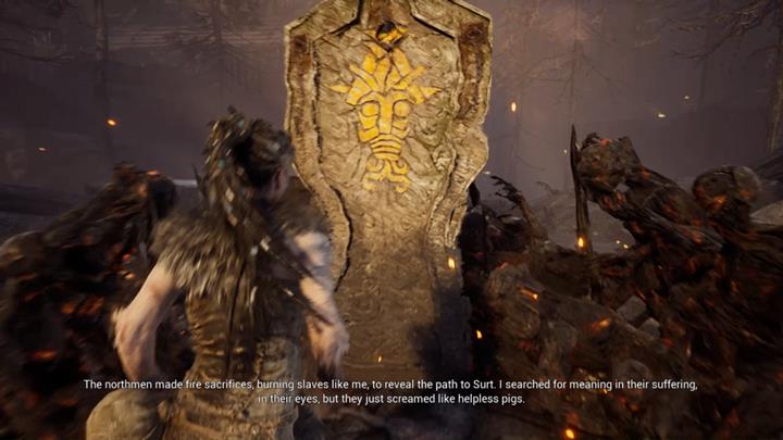 Same story. Touch it and torch it. - Hellblade Senuas Sacrifice: Second burning gate Surts Realm - Surts Realm - Hellblade: Senuas Sacrifice Game Guide