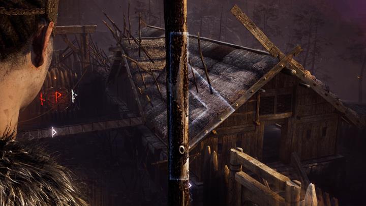 Use the pole to create the first rune. - Hellblade Senuas Sacrifice: Fourth gate and fight with Surt - Surts Realm - Hellblade: Senuas Sacrifice Game Guide