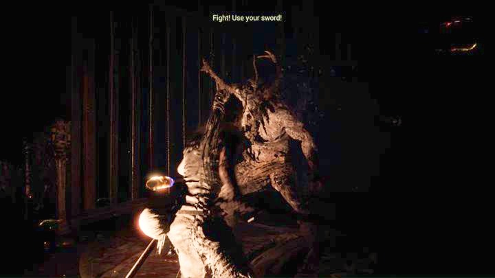 The enemies dont stop pestering you even in the dark - Hellblade Senuas Sacrifice: Entering Fenrirs Lair in Land of the dead - Land of the dead - Hellblade: Senuas Sacrifice Game Guide