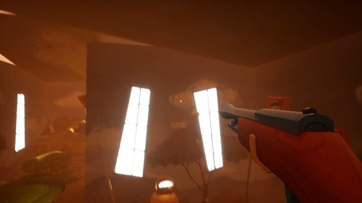 Stand on top near the nest and shoot down a small bird flying on the map - Stage 1 - Collecting Toys | Hello Neighbor Hide and Seek Walkthrough - Walkthrough - Hello Neighbor Hide and Seek Guide