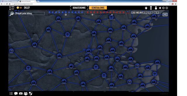 A zoomed-in view, in which you can see the battlefields. - What is the War mode? - War mode - Heroes & Generals - Game Guide and Walkthrough