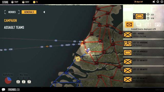 Assault Team movement screen. - How to play - War mode - Heroes & Generals - Game Guide and Walkthrough