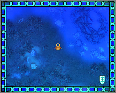 West map side. Characteristic skeleton in northwest screen corner. Grass and snow border. - Campaign 2, Mission 5 - Laszlo - Campaign 2 - Wulfstan's rebellion - Heroes of Might and Magic V: Hammers of Fate - Game Guide and Walkthrough