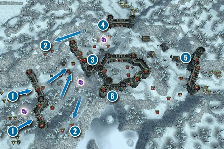 This is a heavily fortified stronghold, which is difficult to seize control of - Ruined Keep | Elves Campaign - Side mission - Hex Commander Game Guide