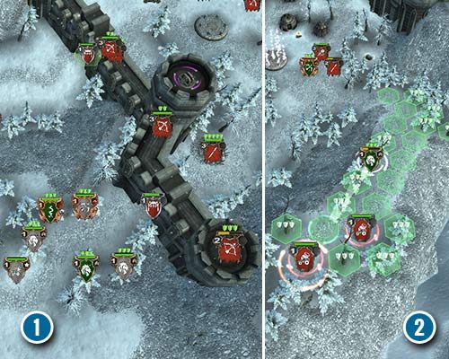 Your army starts in the west (1) - Ruined Keep | Elves Campaign - Side mission - Hex Commander Game Guide