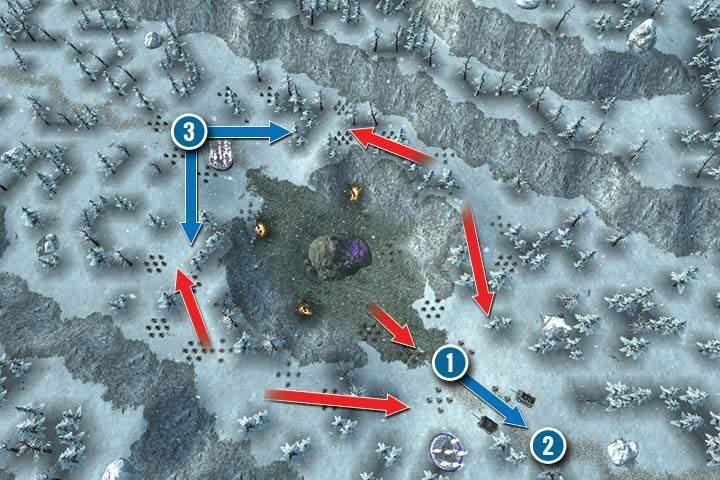 You start in the south with a small group of soldiers and Thurvid (1) - Mission 3 - Burning Roads - Dwarves Campaign Walkthrough - Dwarves Campaign - Hex Commander Game Guide