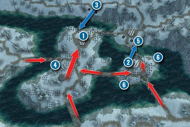 This unusual place will soon become a battlefield for Dwarves and Undead - Mission 14 - Bridges of Death - Dwarves Campaign Walkthrough - Dwarves Campaign - Hex Commander Game Guide