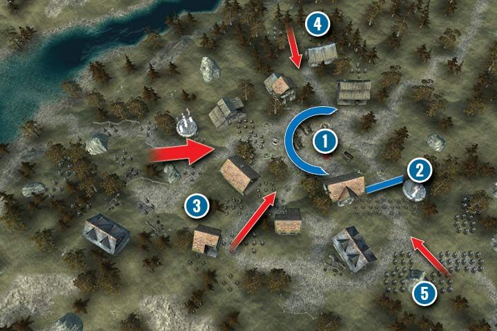 You start the mission on the same map as the previous mission - Mission 7 - Myrefall Ambush | Greenskins Campaign - Greenskins Campaign - Hex Commander Game Guide