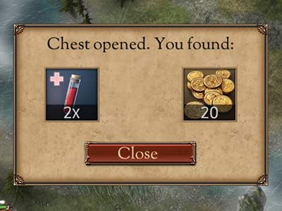 The chests contain useful potions and scrolls. Make sure you use them for a good reason! - What to avoid in Hex Commander? | Beginners Guide - Beginners Guide - Hex Commander Game Guide