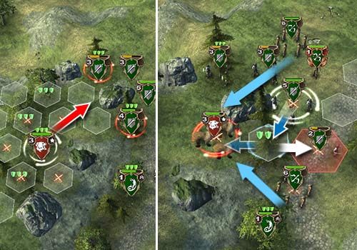 Place your melee units in the forest, ranged units should stay behind them. If you need, you can switch Shadow Warriors with the ones with full health. This will allow you to defeat the enemies. - Mission 2 - Sapphire Stream | Elves Campaign - Elves Campaign - Hex Commander Game Guide