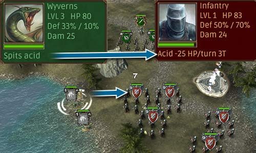 Another unique unit in the army of orcs and goblins - Wyverns | Orcs Units - Greenskin (Orcs) - Hex Commander Game Guide