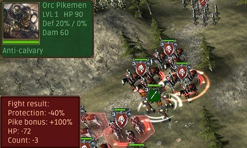 Orc pikemen are a dedicated anti-cavalry unit (they can also deal with elven unicorns and dwarven boars) - Orc Pikemen | Orcs Units - Greenskin (Orcs) - Hex Commander Game Guide
