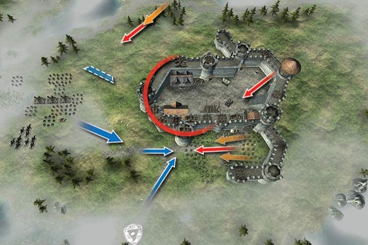 You begin near the castle, on the west side - Mission 9 - The Hayton Fortress | Campaign - Human Campaign - Hex Commander Game Guide