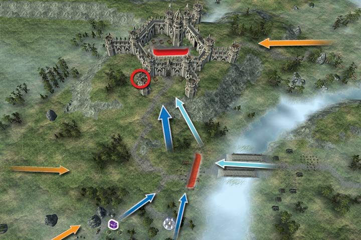 Before you attack, you will have to destroy the vanguards - Mission 14 - Enalone | Campaign - Human Campaign - Hex Commander Game Guide