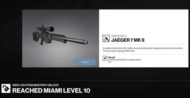Jaeger 7 Mk II - a strong sniper rifle. - Hitman 2: Sniper Rifle - how to unlock? - FAQ - Hitman 2 Guide