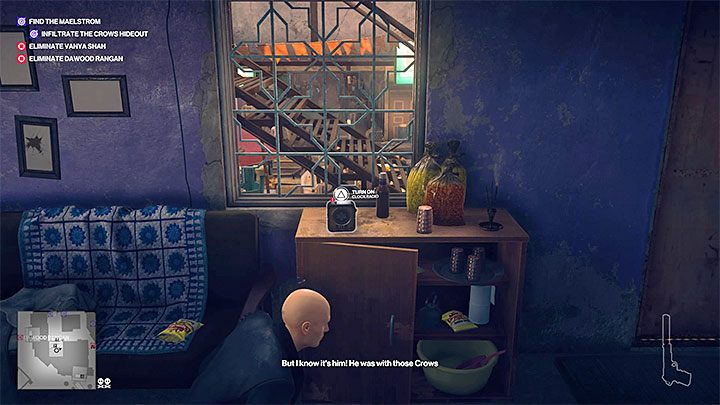 Enter the building on the right - do it by going through the window - Hitman 2: Maelstrom - how to identify? - Chasing a Ghost walkthrough - Chasing a Ghost (Mumbai) - Hitman 2 Guide