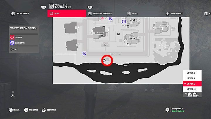 For the purpose of starting this story mission, reach the southern shed - the one that is located near the river - it is shown in the picture 1 - Hitman 2: Story Missions - Another Life walkthrough - Another Life (Whittleton Creek) - Hitman 2 Guide