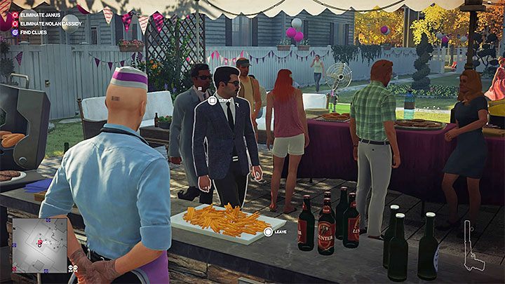 Return to the garden and position yourself in the spot where the food is served - Hitman 2: Story Missions - Another Life walkthrough - Another Life (Whittleton Creek) - Hitman 2 Guide