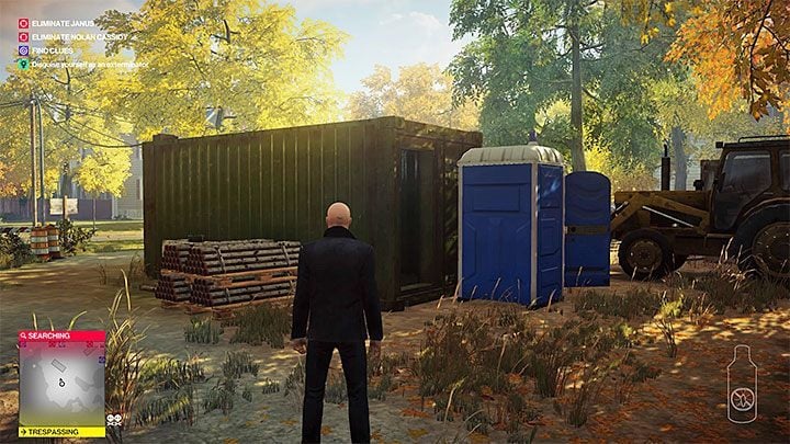 You can find out about the sterilization from the workers standing in front of the construction site in the south-eastern part of the map - Hitman 2: Story Missions - Another Life walkthrough - Another Life (Whittleton Creek) - Hitman 2 Guide
