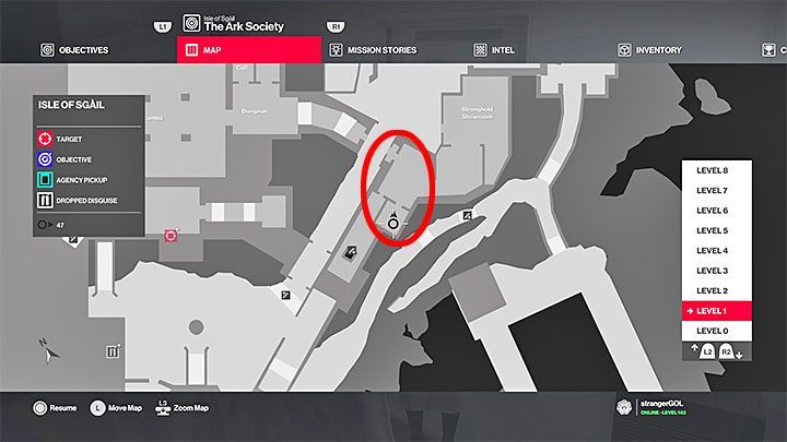 The second Initiate should be somewhere near the Stronghold Showroom next to the lower courtyard - the area is marked on the screenshot - Hitman 2: 10 unique coins - how to get? The Ark Society walkthrough - The Ark Society (Isle of Sgail) - Hitman 2 Guide