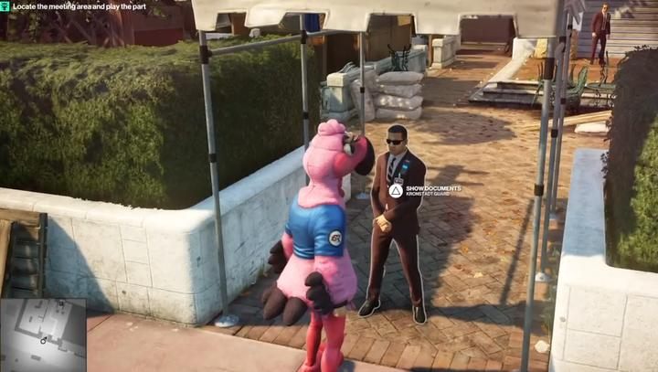 Talk to a bodyguard who will summon Sierra to his place. - Hitman 2: Story Missions - The Finish Line walkthrough - The Finish Line (Miami) - Hitman 2 Guide