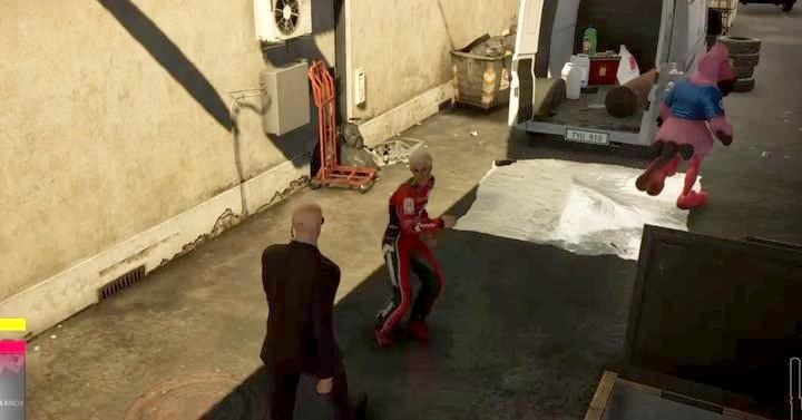 No need for killing... a bit of threatening is enough. - Hitman 2: Challenges, Feats - The Finish Line walkthrough - The Finish Line (Miami) - Hitman 2 Guide