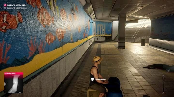 A street musician in the undercrossing. - Hitman 2: Challenges, Feats - The Finish Line walkthrough - The Finish Line (Miami) - Hitman 2 Guide