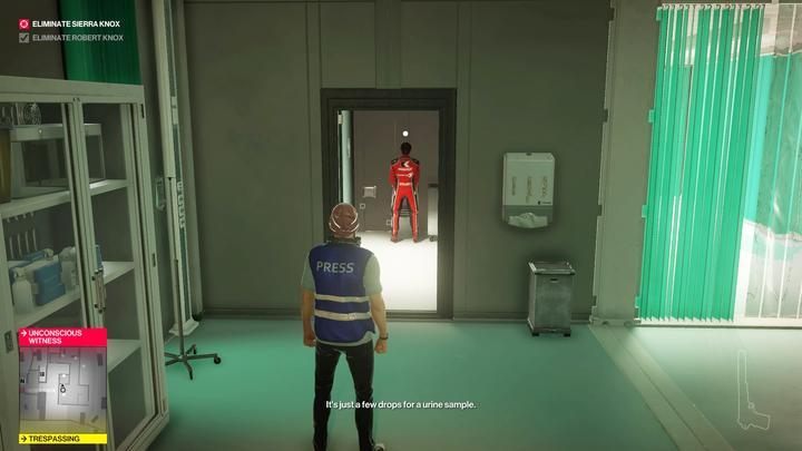 Turn the tap to help the driver give a urine sample. - Hitman 2: Challenges, Feats - The Finish Line walkthrough - The Finish Line (Miami) - Hitman 2 Guide
