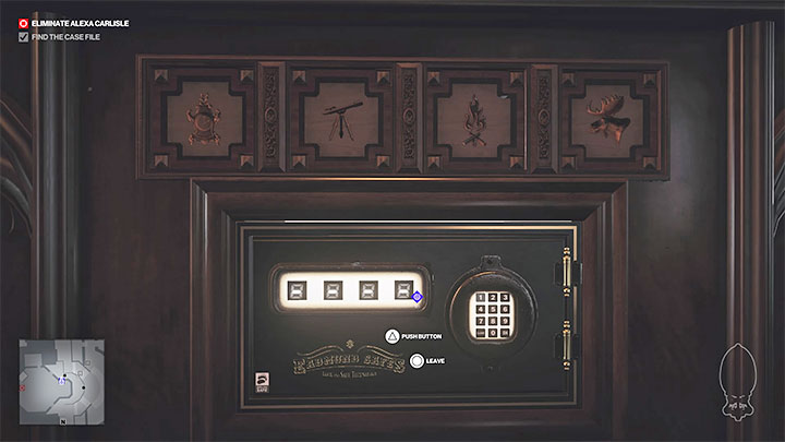 The safe requires a four-digit combination - Hitman 3: The puzzle with the hidden safe - Dartmoor, walkthrough - Death in the Family - Dartmoor - Hitman 3 Guide