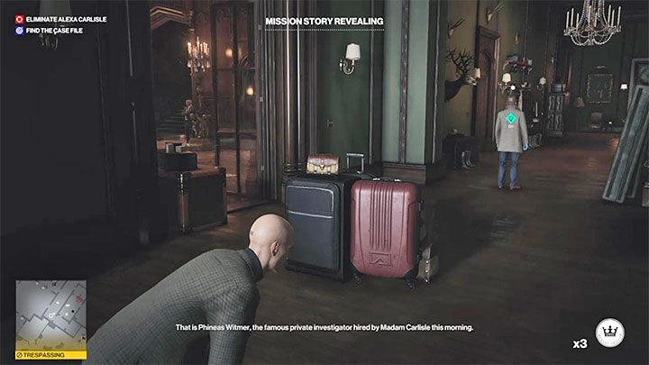 Sneak into the mansion's grounds and reach the side corridor on the first floor of the building - the one with the weapon showcases(point 21 on the map) - Hitman 3: Best disguises, Dartmoor - Death in the Family - Dartmoor - Hitman 3 Guide