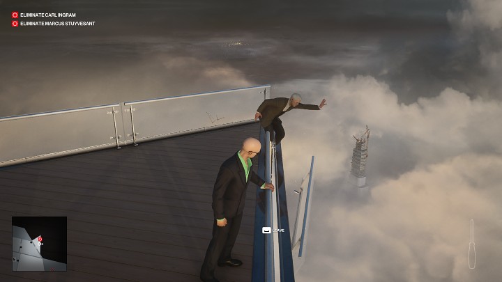 Now lean against the railing a little further and enjoy the view - Hitman 3: Carl Ingram - how to kill him? Dubai, walkthrough - On Top of the World - Dubai - Hitman 3 Guide