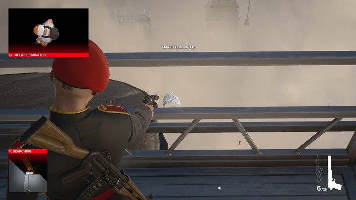 Now, wait for the men to wear their parachutes, and they will walk to the observation deck to jump - Hitman 3: Carl Ingram - how to kill him? Dubai, walkthrough - On Top of the World - Dubai - Hitman 3 Guide