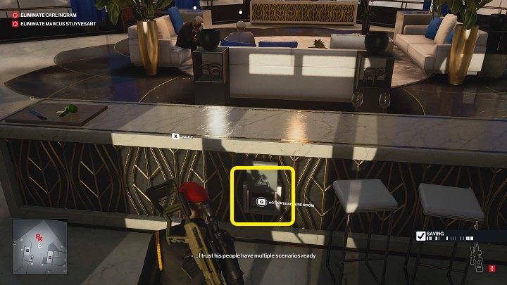 Now you have to wait for Marcus - Hitman 3: Carl Ingram - how to kill him? Dubai, walkthrough - On Top of the World - Dubai - Hitman 3 Guide