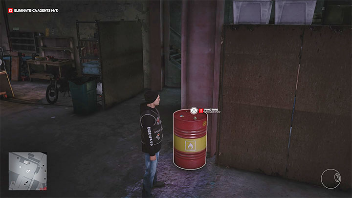 The garage is the largest location on the first floor of the biker building (53 on the map) - Hitman 3: The Assassination of Agent Lowenthal (The Englishman) - Berlin, walkthrough - Apex Predator - Berlin - Hitman 3 Guide