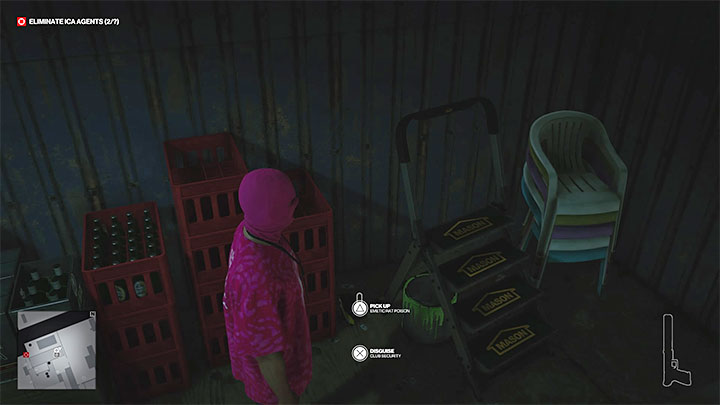 The rat poison is in a small building at the back of the Chill Out bar(point 20 on the map) - Hitman 3: Poison - how to get it? - Apex Predator - Berlin - Hitman 3 Guide