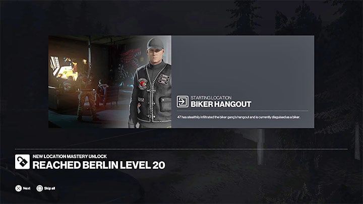 You can also select the biker disguise when starting a new mission, although it will only become available once you have reached level 18 of mastery in Berlin - Hitman 3: Berlin - Best Disguises - Apex Predator - Berlin - Hitman 3 Guide