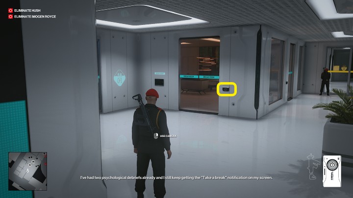The ICA underground facility is well guarded and you will find at least a few guards on each floor - Hitman 3: Camera, Chongqing - where and how to use it? - End Of An Era - Chongqing - Hitman 3 Guide