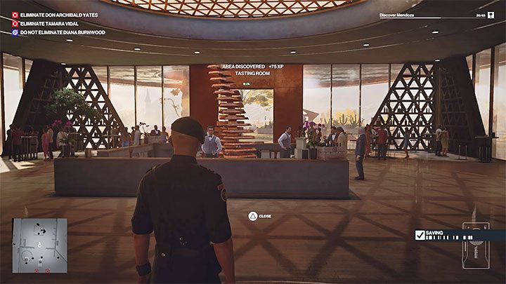 You can poison Tamara in the wine Tasting Room on level 2 (point nr 36 on the map) - Hitman 3: How to kill Tamara Vidal? Mendoza, walkthrough, guide - The Farewell - Mendoza - Hitman 3 Guide